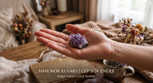 Cep boy pembe quartz taşı